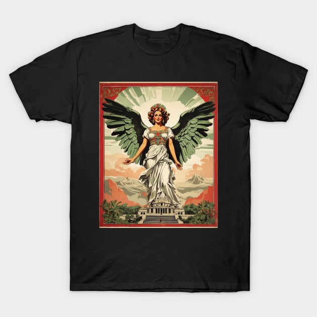 Angel de la Independencia Mexico Tourism Vintage Poster 2 T-Shirt by TravelersGems